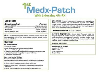 1st Medx_patch_lbl_back_10 Count (1st Medx Patch Lbl Back 10 Count)